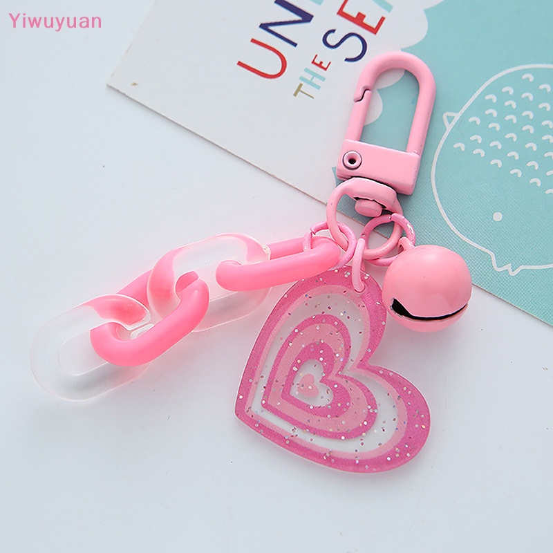 Móc Khóa Xe Hơi Hình Trái Tim Sáng Tạo Bằng Acrylic Dễ Thương Mới
