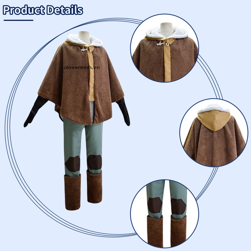 Uloveremn To-Your-Eternal Áo Choàng Lông Xù Hóa Trang Nhân Vật Anime Undead Kèm Quần