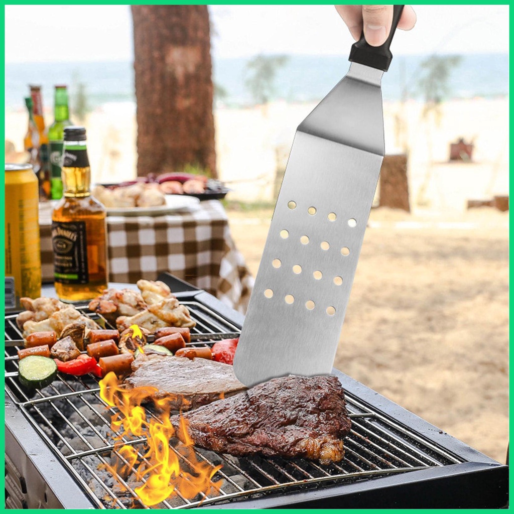 Bộ Dụng Cụ Nướng Bbq Bằng Kim Loại Chống Rỉ Kèm Tay Cầm Thoải Mái Tiện Dụng