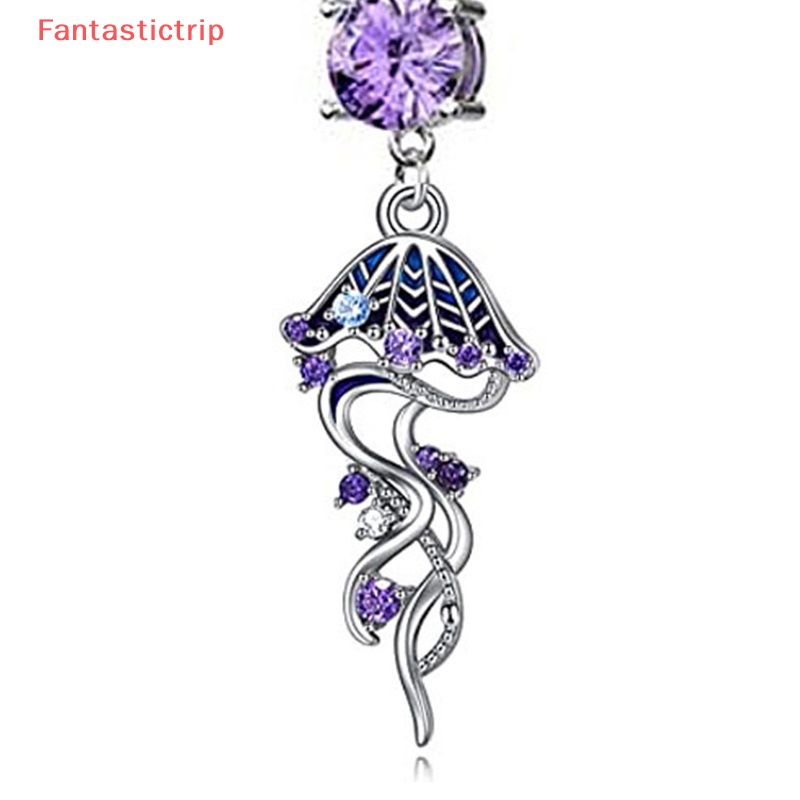 [Fantastictrip] Khuyên Rốn Bằng Thép Không Gỉ Hình Sứa Giấc Mơ Lấp Lánh Thời Trang Đẹp Mắt Mới