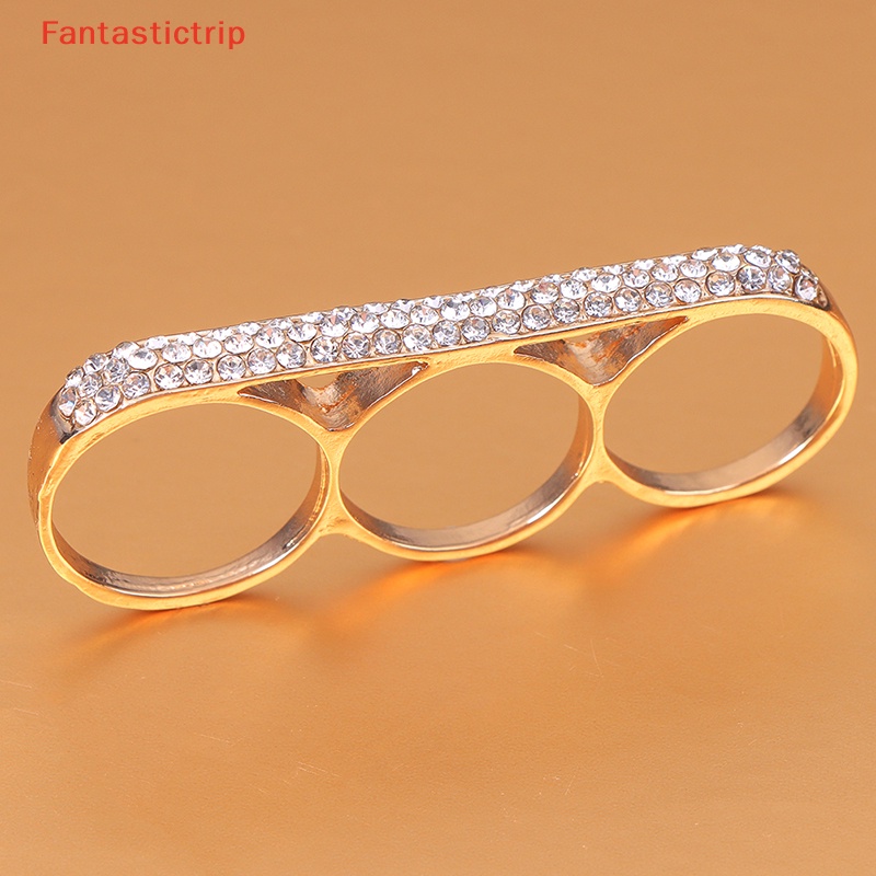 [Fantastictrip] Nhẫn Đeo Ba Ngón Tay Bằng Thép Không Gỉ Tối Giản Thời Trang Mới