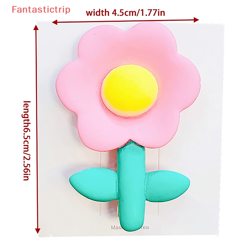 Kẹp Tóc Hình Bông Hoa Màu Kẹo Dễ Thương Thời Trang Mùa Hè Cho Bé Gái