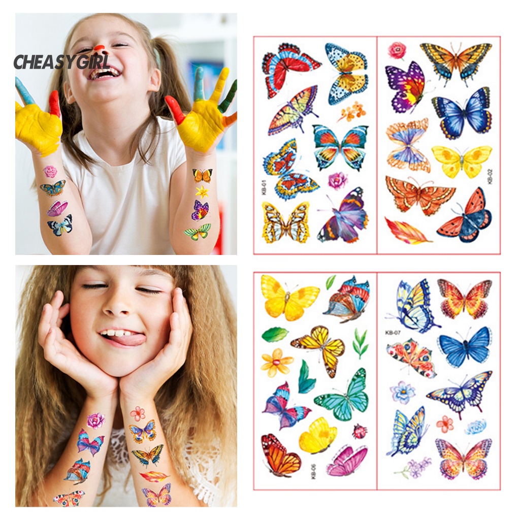 Set 10 Hình Xăm Dán Tạm Thời Không Gây Kích Ứng Có Thể Tháo Rời