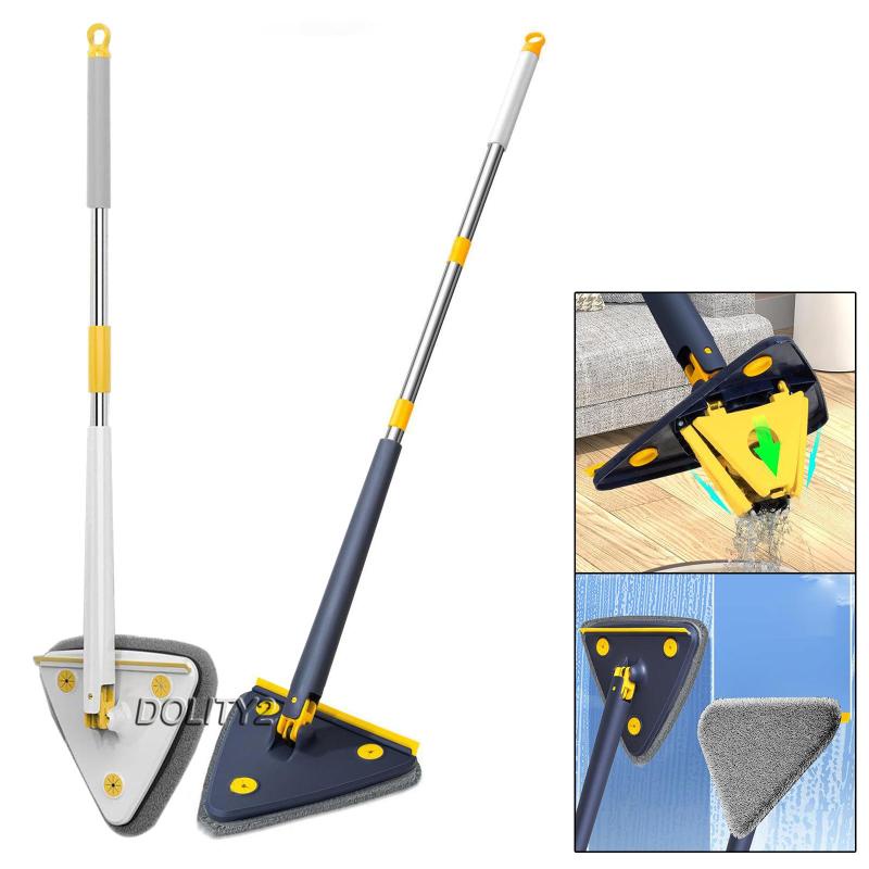 Bộ 2 Miếng Lau Nhà Hình Tam Giác Có Thể Điều Chỉnh Xoay 360 Độ Tiện Dụng