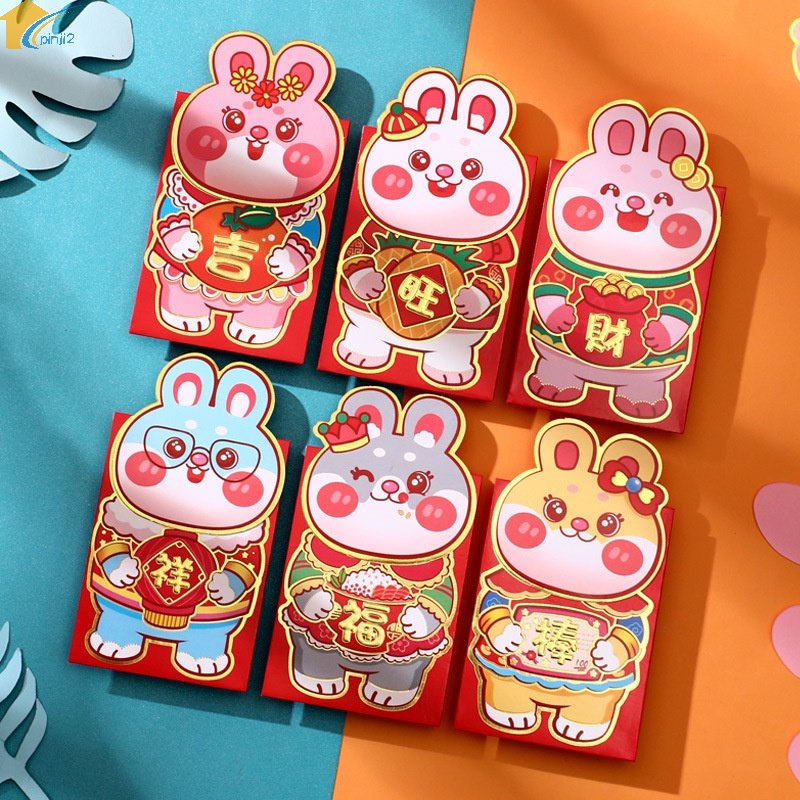 Set 6 Chú Thỏ Angpau Angpau Angpow 2023 CNY