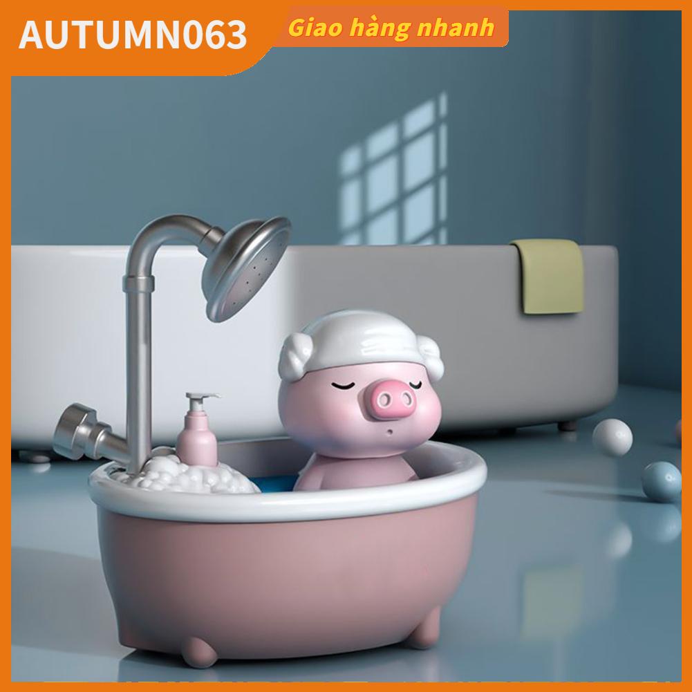 Autumn063 Heo Đồ Chơi Nhà Tắm Bằng Nhựa Nhẹ Nhàng Tưới Cây Dễ Thương Vòi Phun Nước Cho Bé Trai Gái