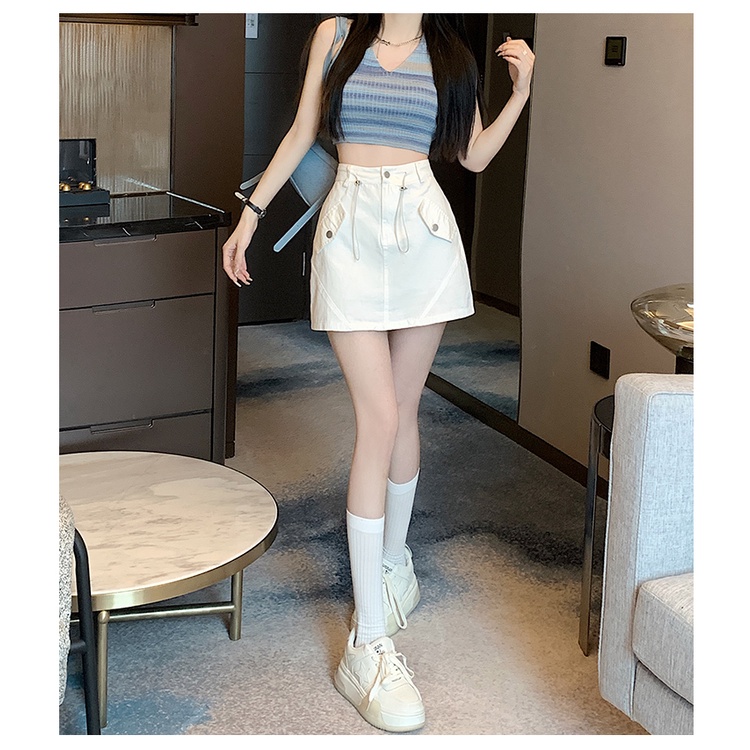 Chân váy SUXI dáng chữ A lưng cao thời trang mùa hè dành cho nữ