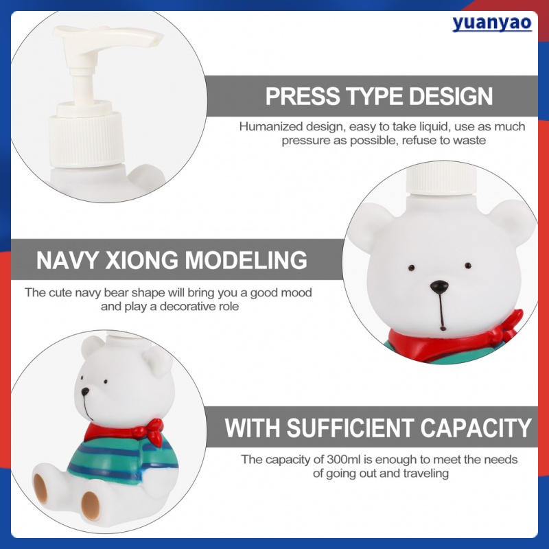 1 Bình Rỗng Dạng Bơm Đựng Xà Phòng Dầu Gội Dành Cho Trẻ Em Khi Đi Du Lịch