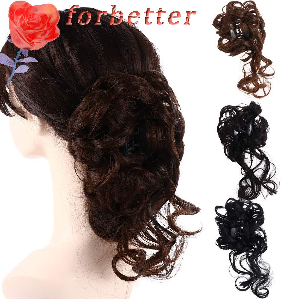 Tóc Giả Có Kẹp Gắn Sau Lưng Co Giãn Màu Đen / Nâu Giúp Tạo Kiểu Tóc Dày