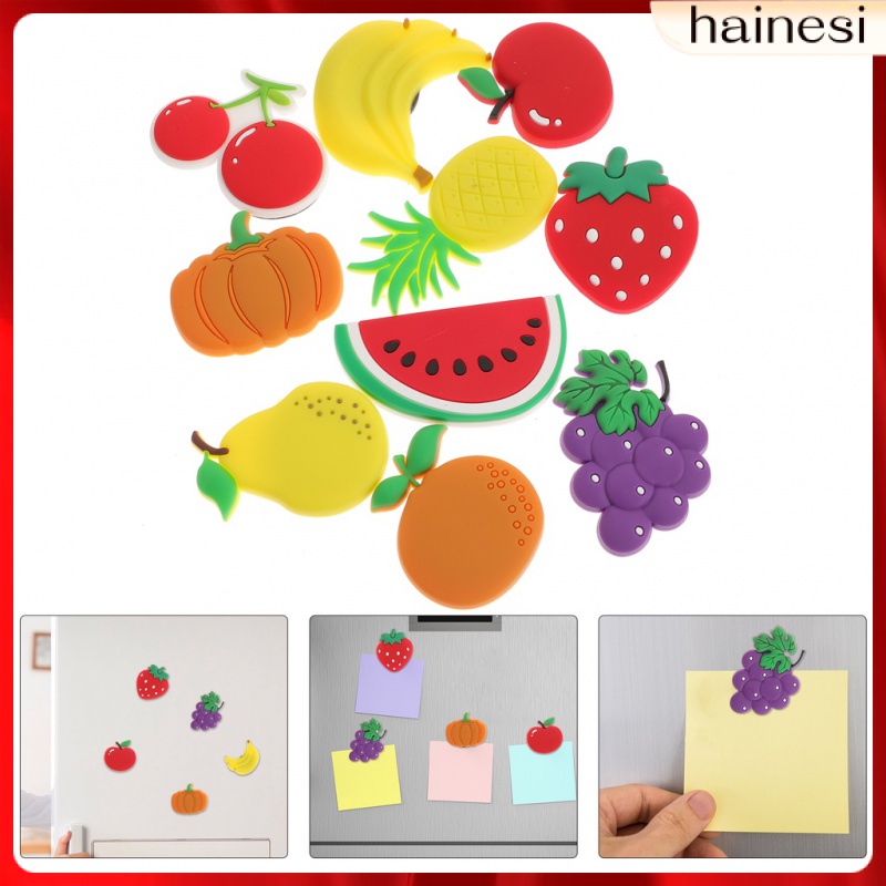 Set 10 Nam Châm Hít Tủ Lạnh Bằng Silicon Hình Hoạt Hình Dễ Thương