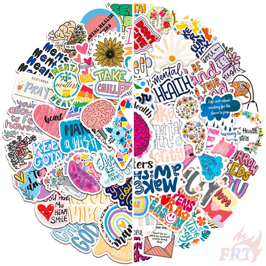 Bộ 100 Cái ❉ Sticker Dán Trang Trí Nghệ Thuật Độc Đáo ❉ Sticker Dán Tường Chống Thấm Nước Họa Tiết Doodle Hợp Thời Trang