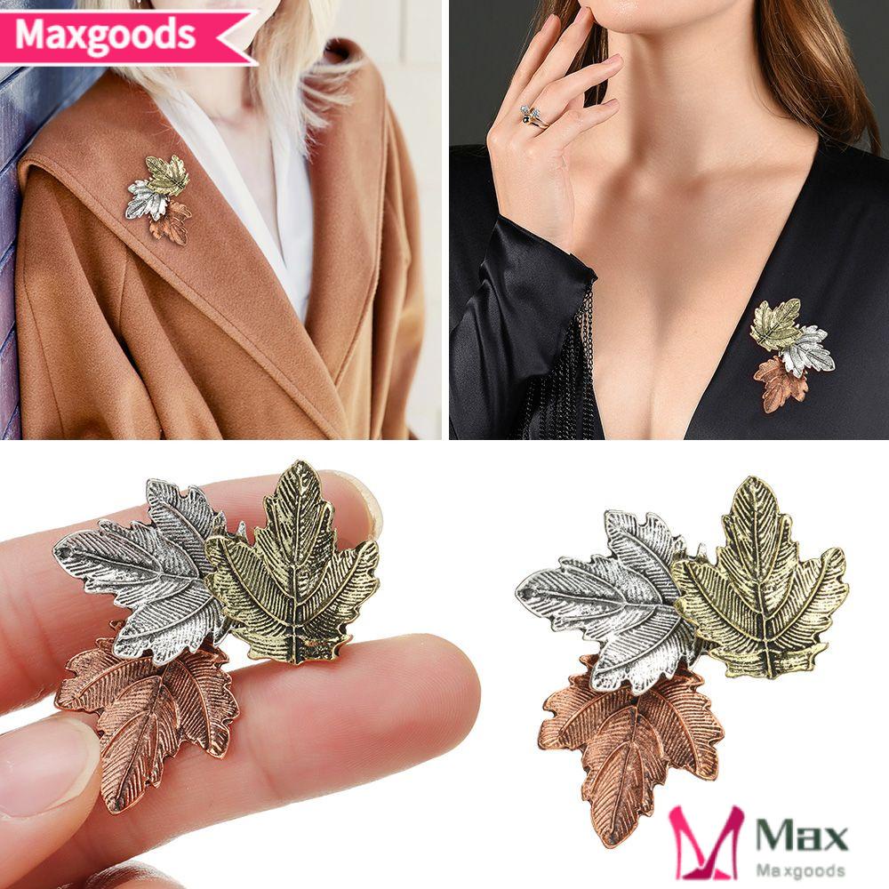 Ghim Cài Áo Hình Lá Phong Thời Trang Dành Cho Nữ