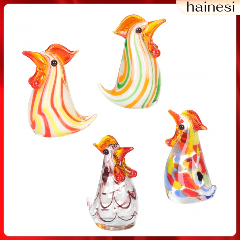 Chick Set 4 Tượng Điêu Khắc Thủ Công Nghệ Thuật Trang Trí Nhà Cửa Văn Phòng Cellophane