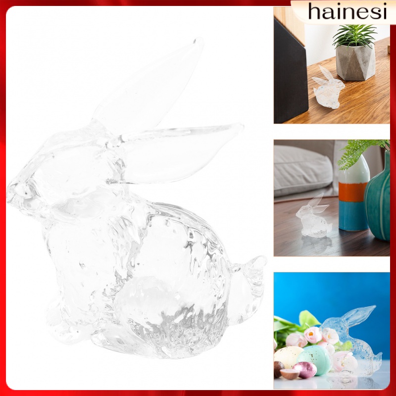 Mô Hình Thỏ Phục Sinh Thu Nhỏ Bằng Kính Dùng Trang Trí Nhà Cửa