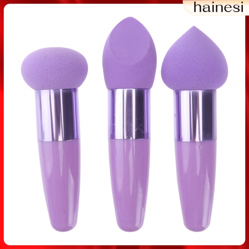 Set 3 Bông Mút Trang Điểm Có Tay Cầm Tiện Lợi