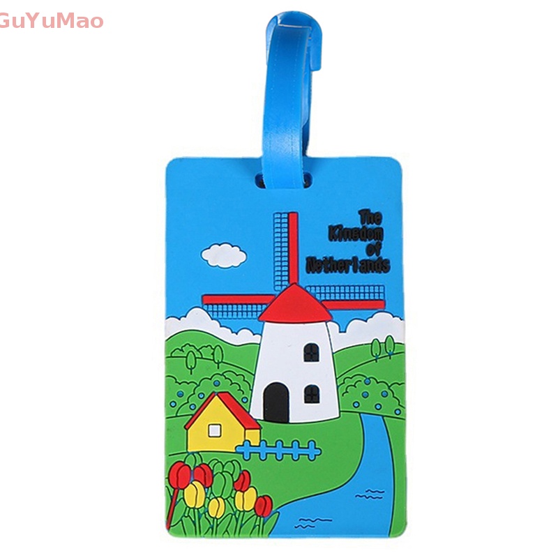 [cxGUYU] Thẻ Ghi Thông Tin Hành Lý Bằng Silicon PVC Mềm Họa Tiết Hoạt Hình Sáng Tạo