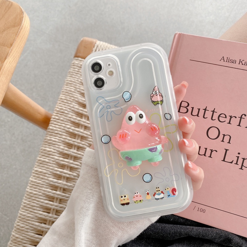 Ốp Điện Thoại Silicon Mềm Trong Suốt Chống Sốc Họa Tiết Hoạt Hình 3D Dễ Thương Cho iPhone 14 13 12 11 Pro Max 14 Plus