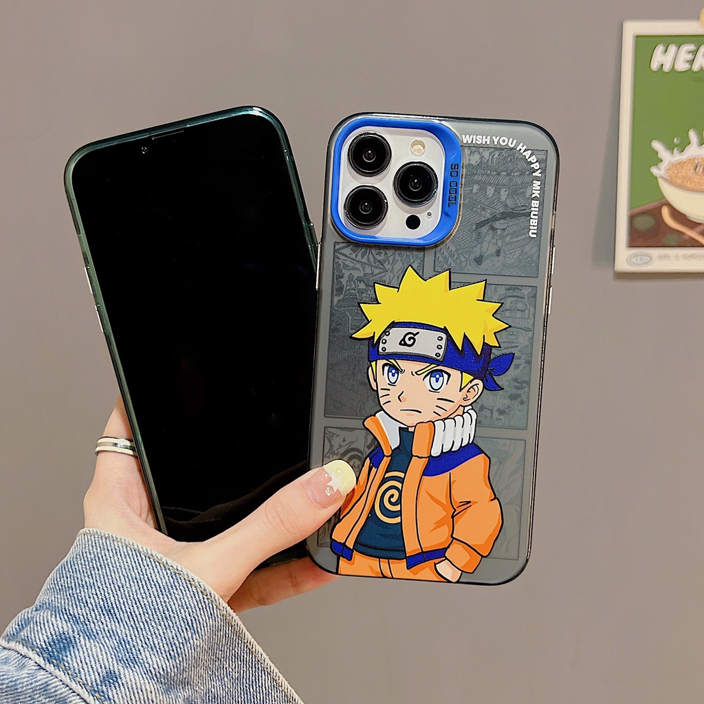 Ốp Điện Thoại Tpu Dẻo Trong Suốt Họa Tiết Hoạt Hình Naruto Cho iPhone 11 13 12 14 Pro Max
