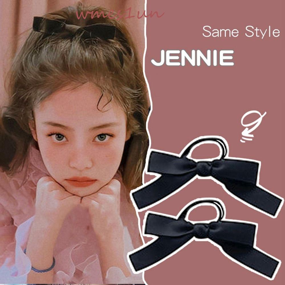 Dây Cột Tóc Ruy Băng Phối Tua Rua Co Giãn Bằng Vải Nhung 15H Dành Cho Bạn Nữ