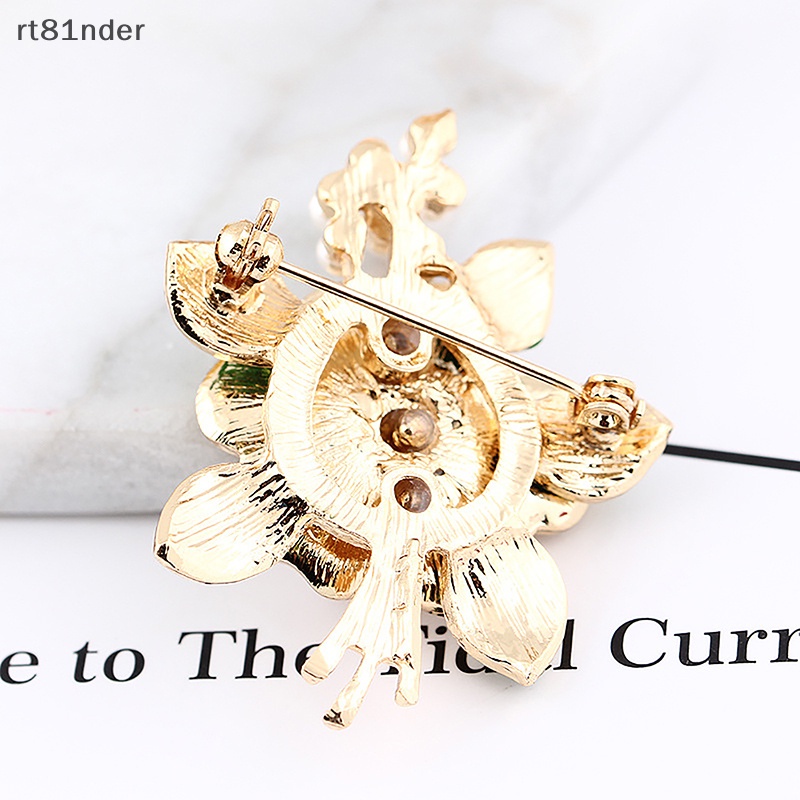 Rt Ghim Cài Áo Tráng Men Hình Hoa Lá Đính Đá Ngọc Trai Sáng Tạo Thời Trang Chất Lượng Cao Cho Nữ n
