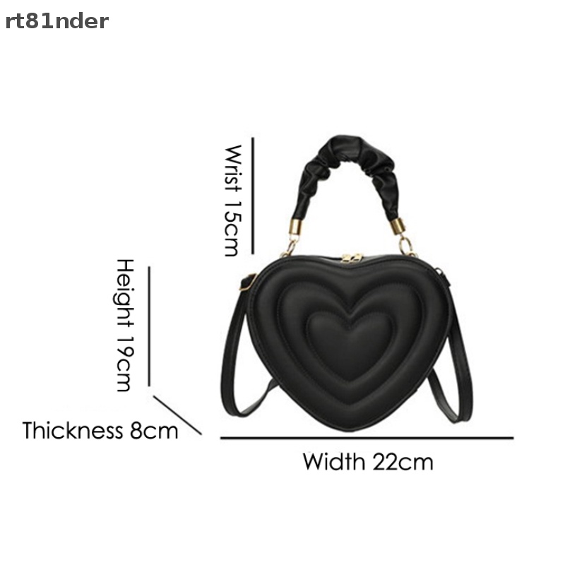 Túi Đeo Chéo Vai Bằng Da PU Họa Tiết Trái Tim Thời Trang Sành Điệu Cho Nữ