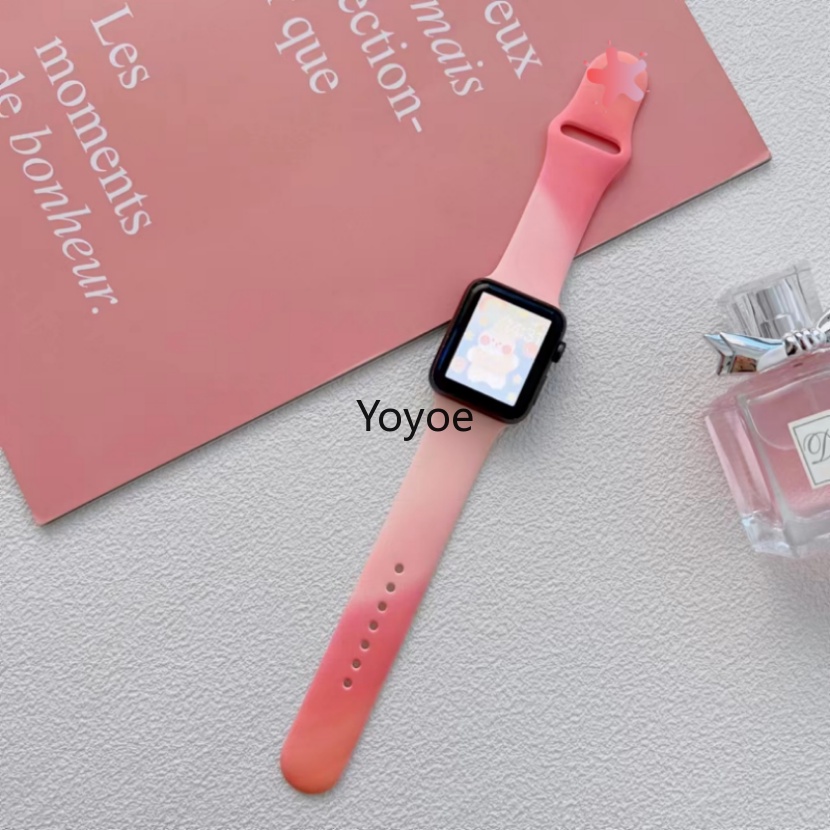 Dây Đeo Silicone Nhiều Màu Sắc Kích Thước 49mm 45mm 44mm 42mm 41mm 40mm 38mm Cho IWatch Series 8 7 6 5 4 3 SE 2 1