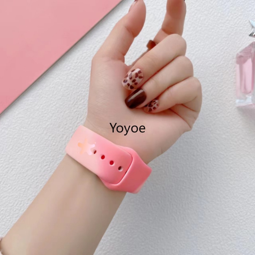 Dây Đeo Silicone Nhiều Màu Sắc Kích Thước 49mm 45mm 44mm 42mm 41mm 40mm 38mm Cho IWatch Series 8 7 6 5 4 3 SE 2 1