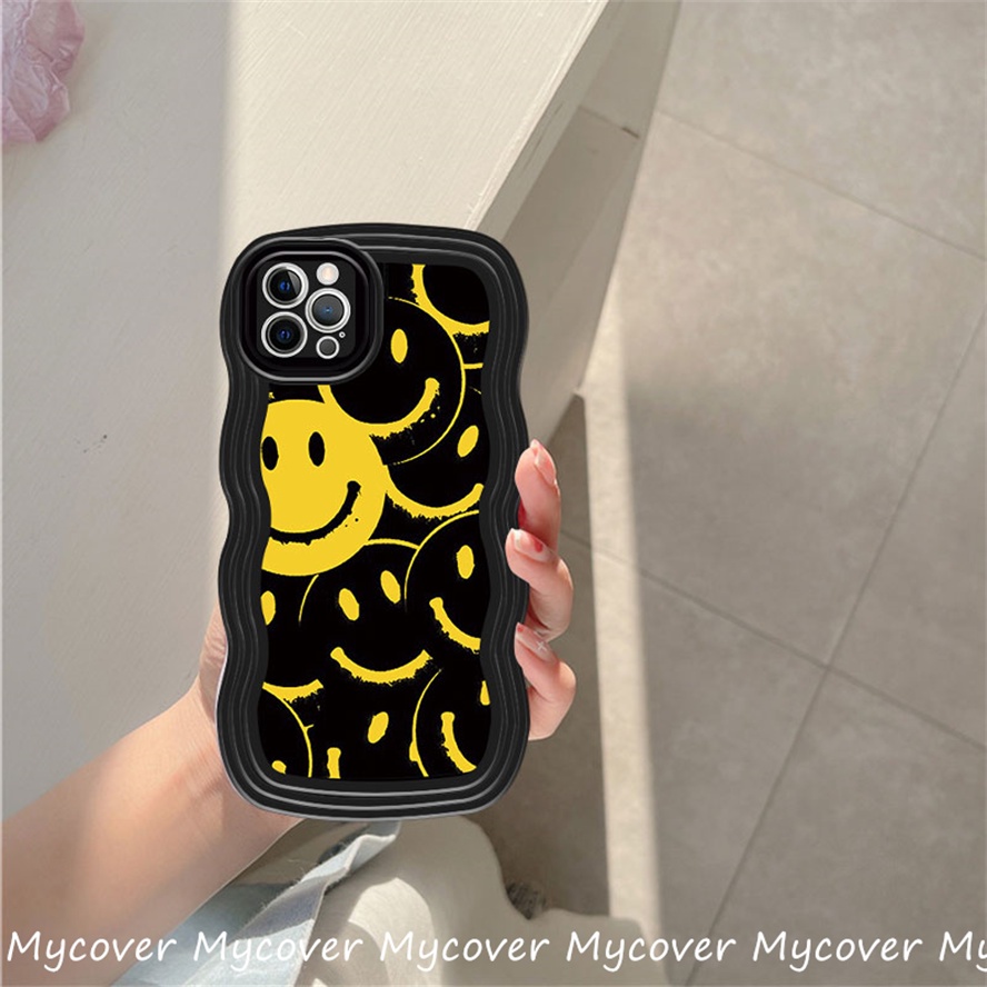 Ốp Điện Thoại Silicon Mềm Họa Tiết Mặt Cười Graffiti Cho iPhone 14 13 12 11 Pro Max X XR Xs Max 6 7 8 Plus
