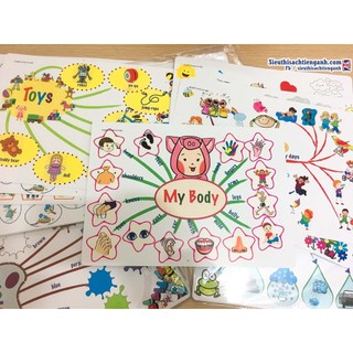 Tranh sơ đồ tư duy MIND MAP - 11 TỜ - A3