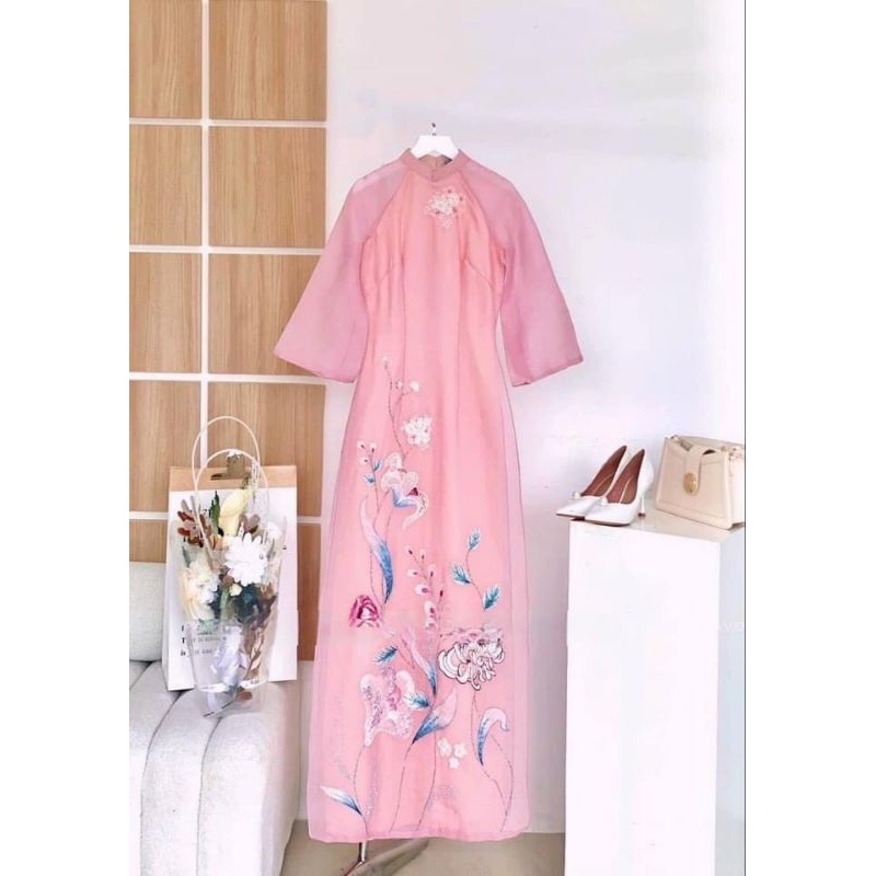 ❤ Áo dài tơ mộc 4 tà cao cấp đẹp sanh chảnh chuẩn mẫu Hàng thiết kế . áo dài giá rẻ bán giá sỉ