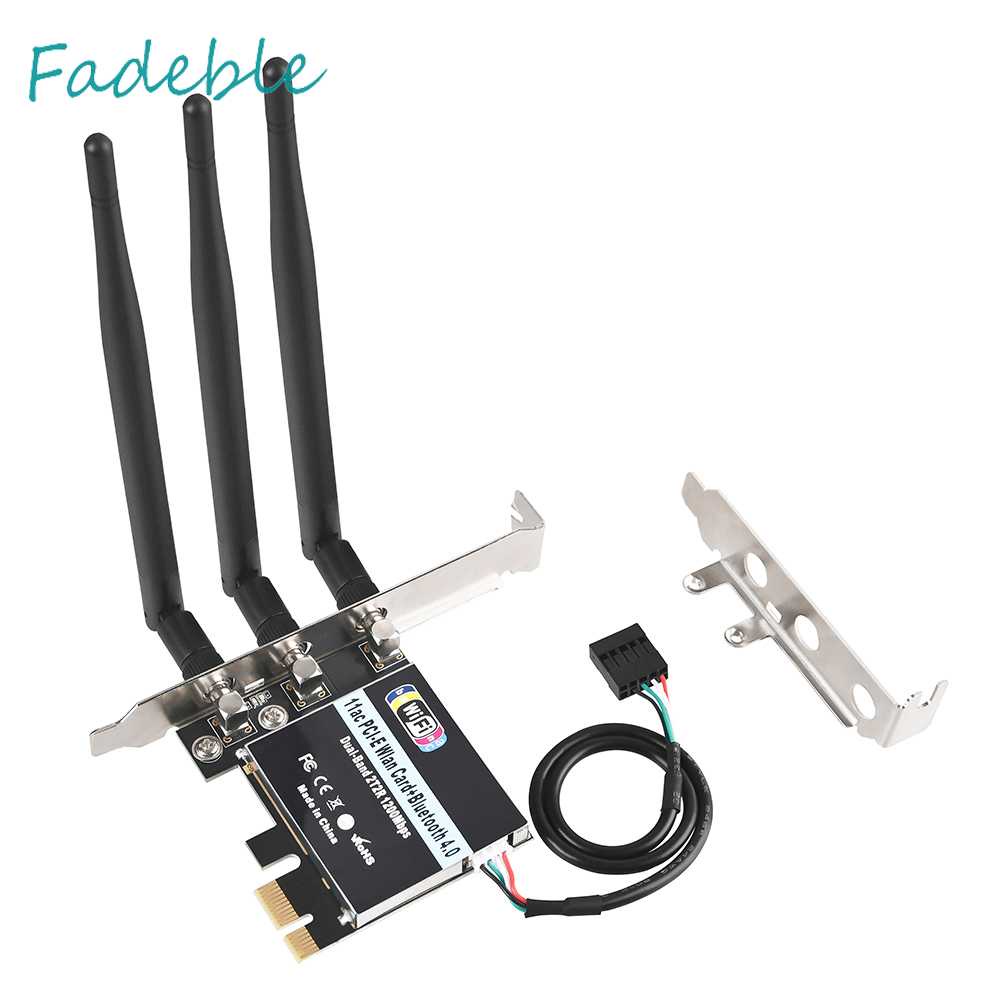 Thẻ Mạng Không Dây 2.4 / 5G 1300Mpbs Kết Nối Bluetooth 5.0