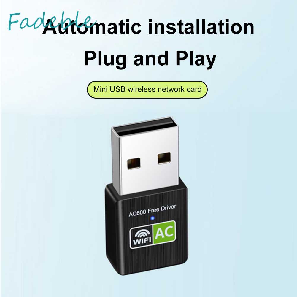 Usb Thu Sóng WiFi Băng Tần Kép 600Mbps Thẻ Mạng Cho Máy Tính Để Bàn Laptop
