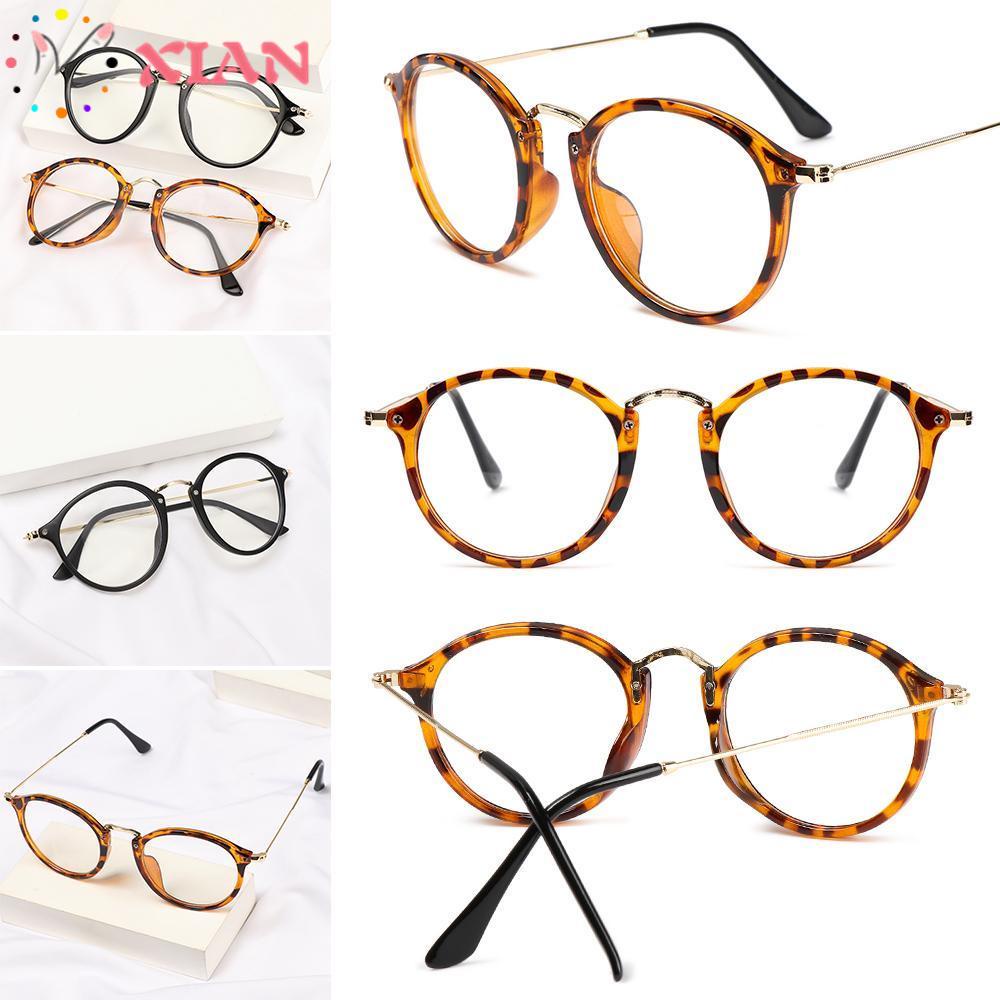 Mắt Kính Gọng Phẳng Chống Bức Xạ Phong Cách Vintage