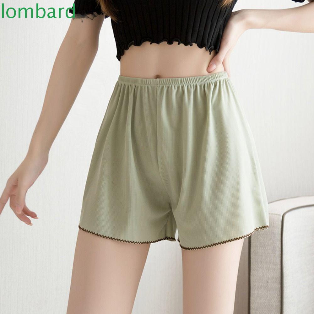 Lombard Quần Lót Thể Thao Chất Lụa Mềm Mại Không Đường May Siêu Mỏng Dáng Rộng Phong Cách Hàn Quốc