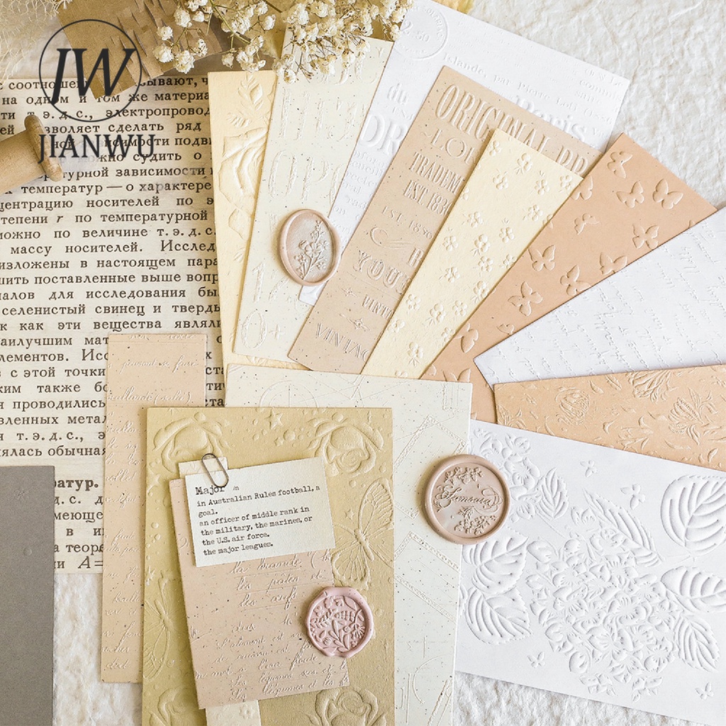 Bộ 10 Tấm Giấy Nổi Hình Đám Mây Phong Cách Vintage Sáng Tạo DIY