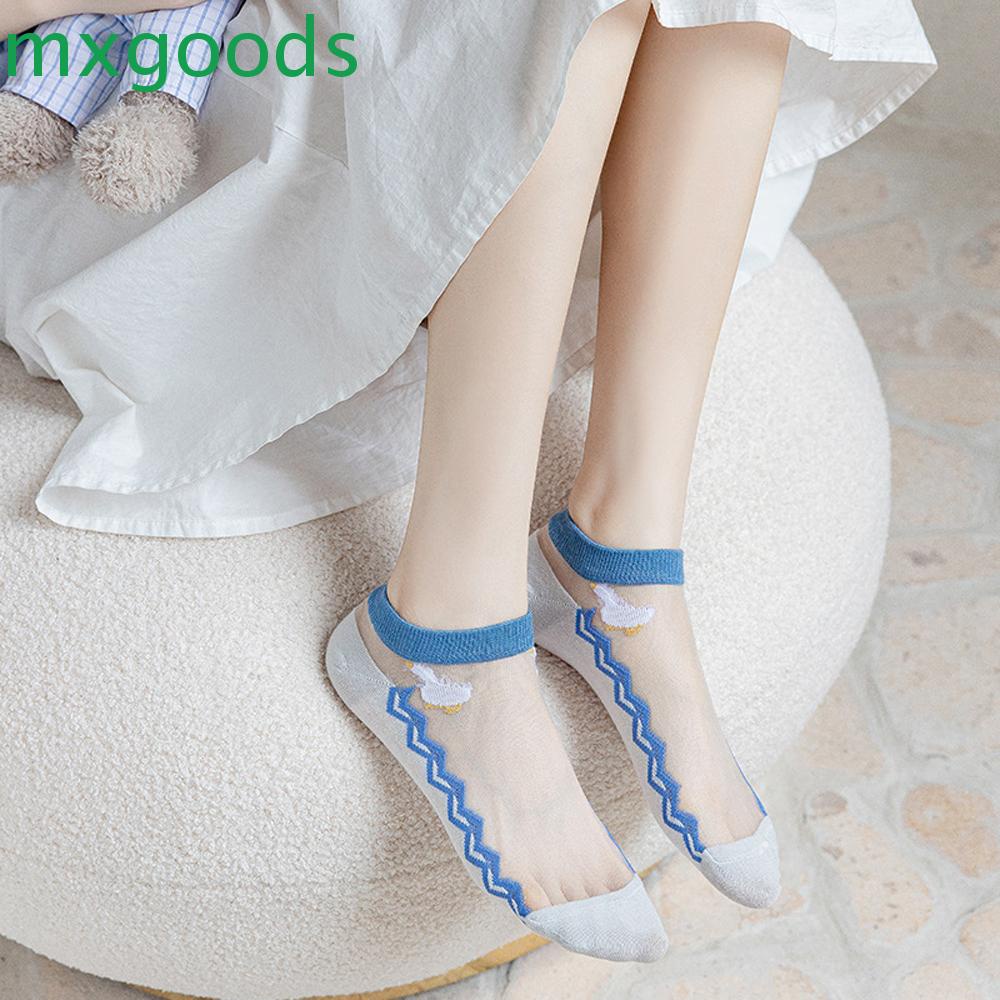 Vớ Siêu Mỏng Họa Tiết Kẻ Sọc Và Động Vật Dễ Thương Thời Trang Mùa Hè Cho Nữ