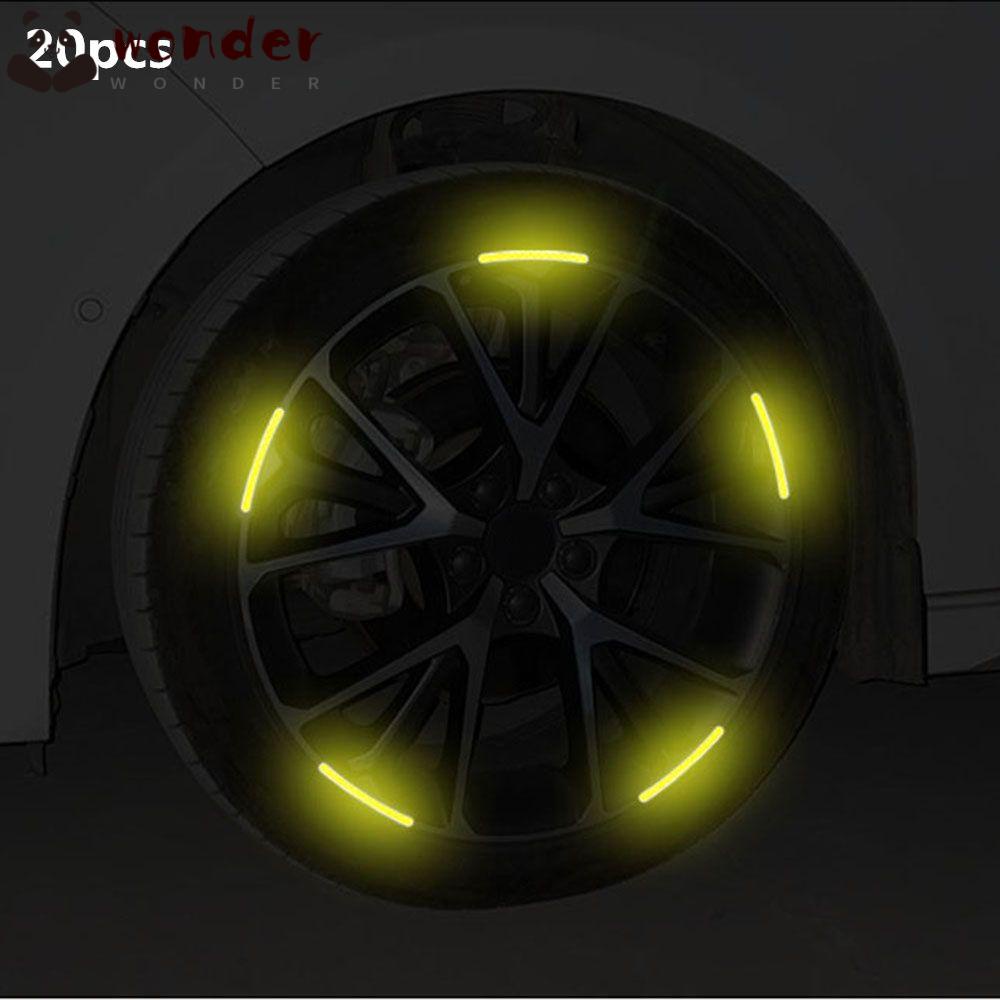 20 Miếng Dán Phản Quang Trang Trí Trục Bánh Xe Hơi Xe Tải