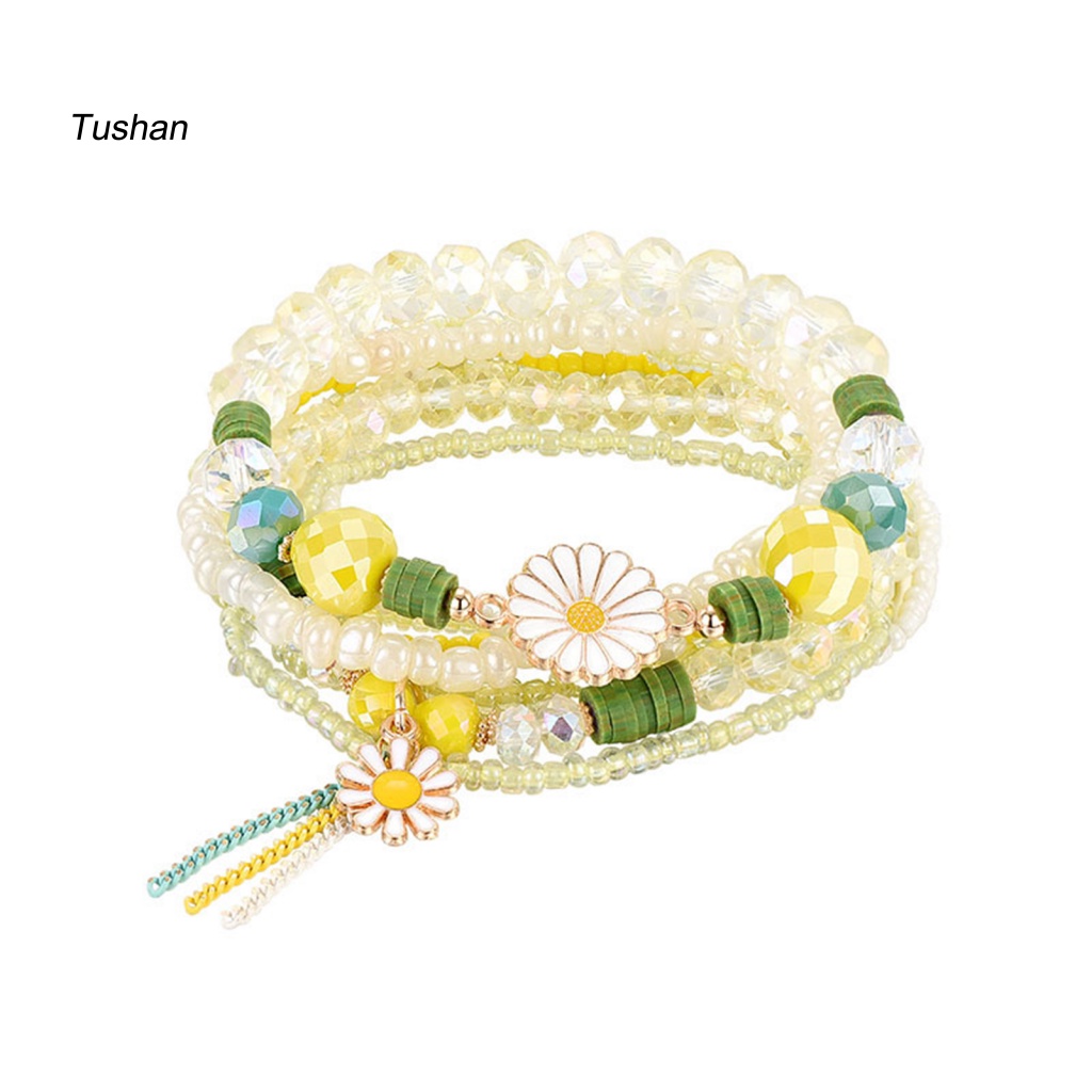 Vòng Tay Chuỗi Hạt Nhiều Lớp Phong Cách Bohemian Cho Nữ