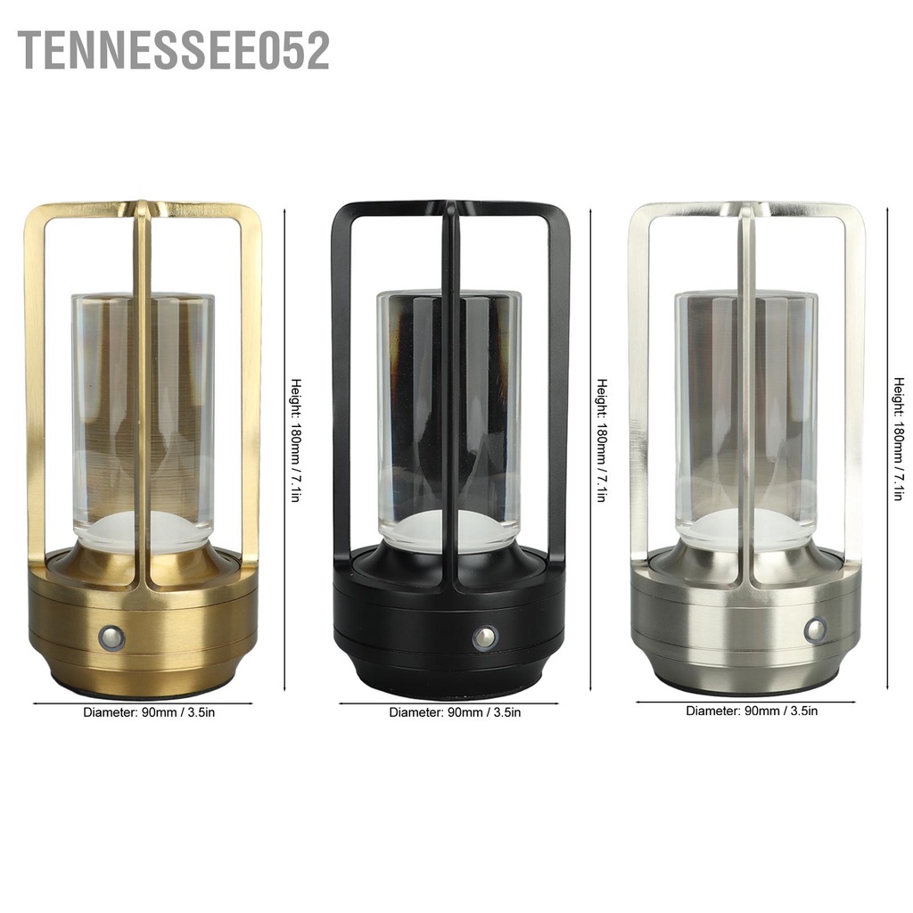 Tennessee052 Đèn Bàn Không Dây 3 Màu Vô Cấp Mờ LED Sạc Cảm Ứng Đầu Giường