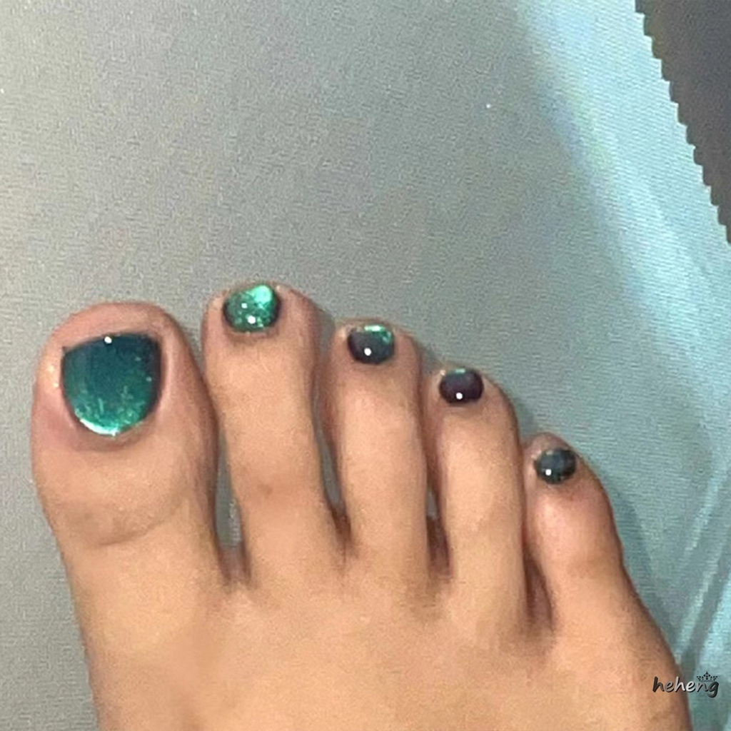 Móng Chân Giả Trang Trí Mắt Mèo Lấp Lánh Lâu Trôi Chống Thấm Nước An Toàn