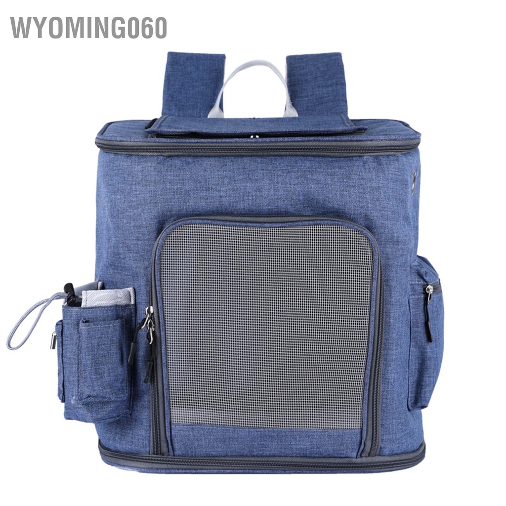 Wyoming060 Ba lô đựng thú cưng cỡ lớn Khóa kéo phía trước thoáng khí Mở Túi nhẹ cho chó con