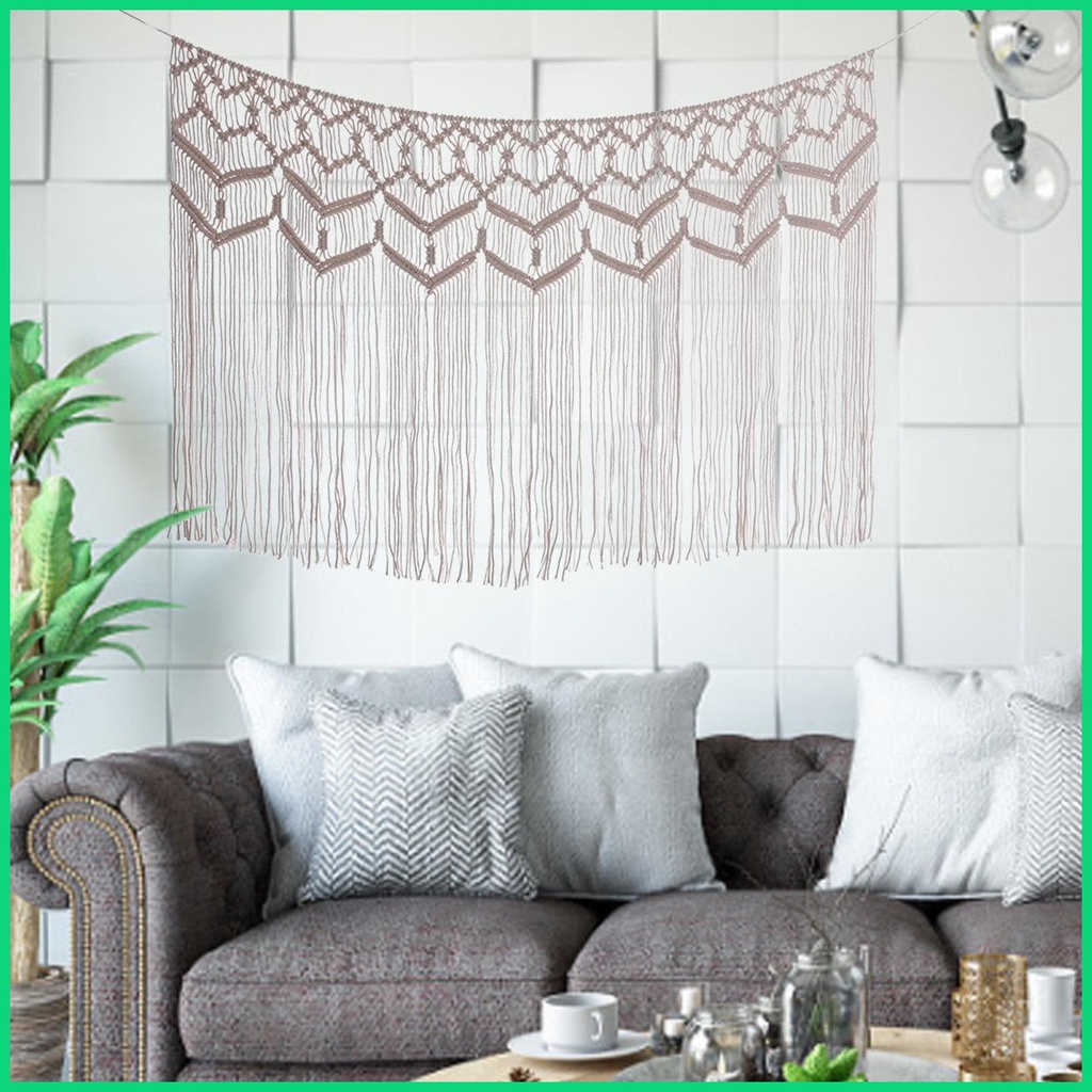 Thảm Dệt Dây Cotton Kích Thước Lớn Treo Tường Trang Trí Nhà Cửa Phong Cách Bohemian