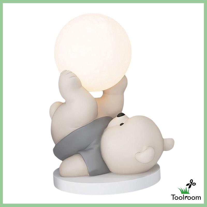 Đèn Ngủ Để Bàn Hình Gấu Đáng Yêu Có Cổng Sạc USB Trang Trí Nhà Cửa