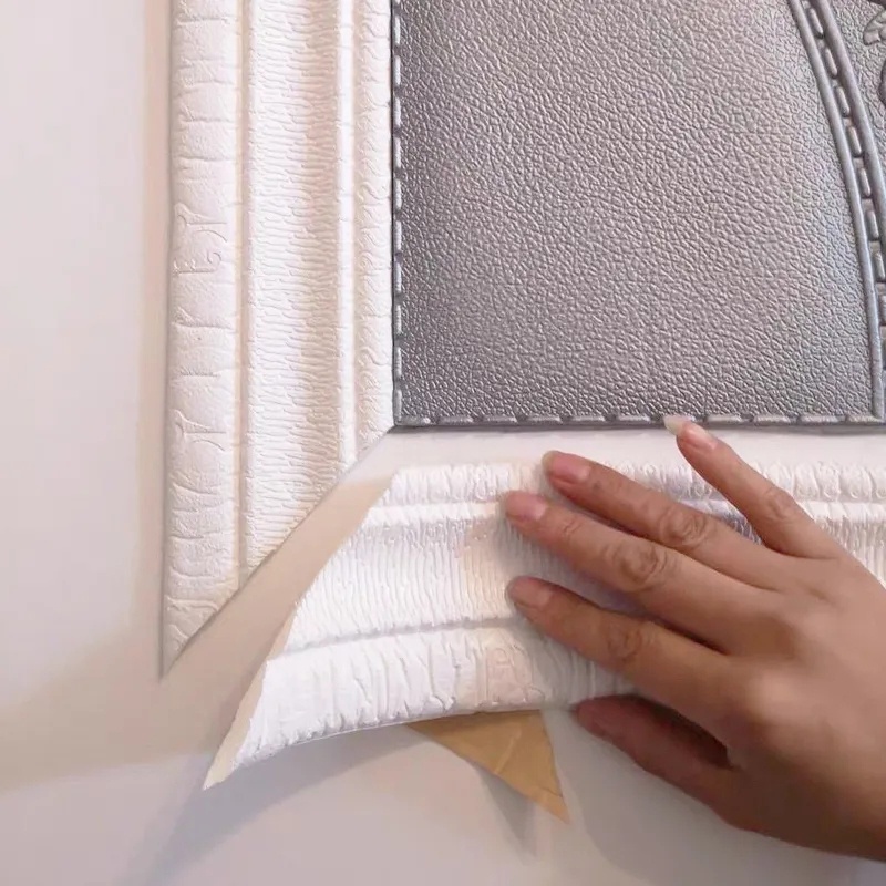 Miếng Dán Tường 3D Bằng Xốp Tự Dính Chống Thấm Nước Trang Trí Nhà Cửa