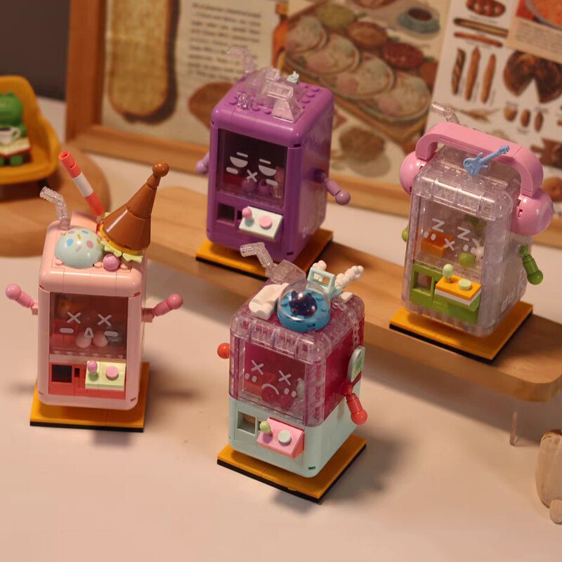 Đồ Chơi Lắp Ráp Máy Gashapon Hình Máy Gashapon Để Bàn Trang Trí