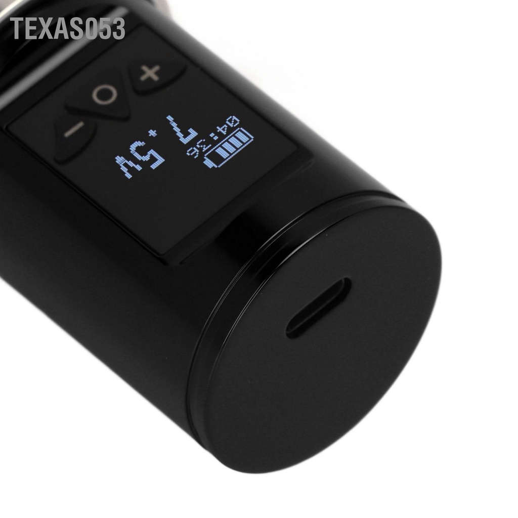 Texas053 Máy xăm quay Liner Shader Hợp kim nhôm 12000 vòng / phút Bút không dây với pin 1700mAh