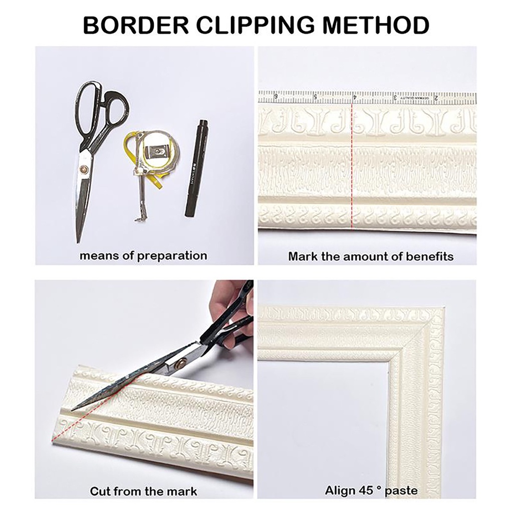 Miếng Dán Tường 3d Bằng Xốp Chống Thấm Nước Dễ Dàng Tự Dính Trang Trí Viền Tường