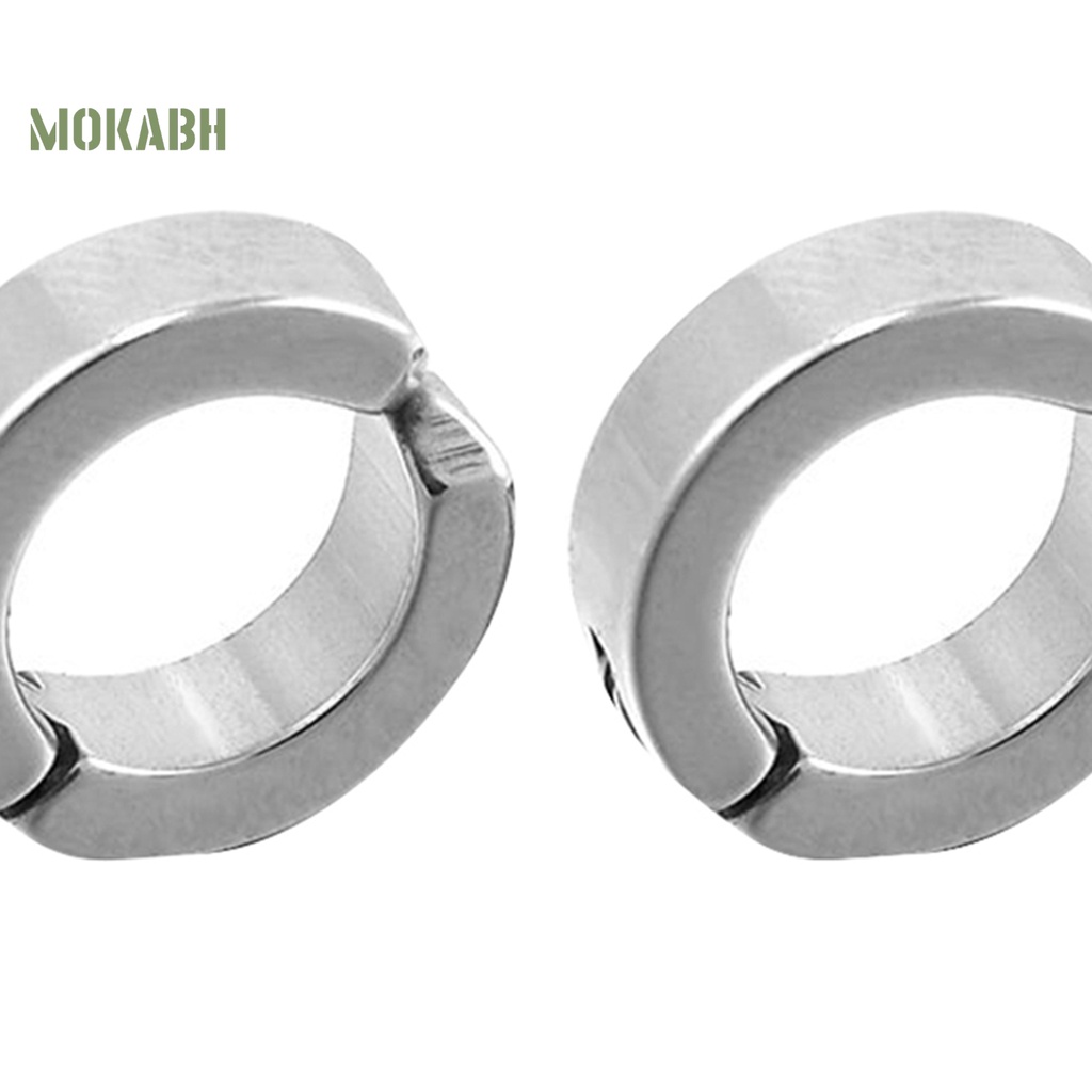 Khuyên Kẹp Vành Tai Tròn Bằng Thép Không Gỉ Chống Gỉ Phong Cách Punk Cá Tính Dành Cho Nam