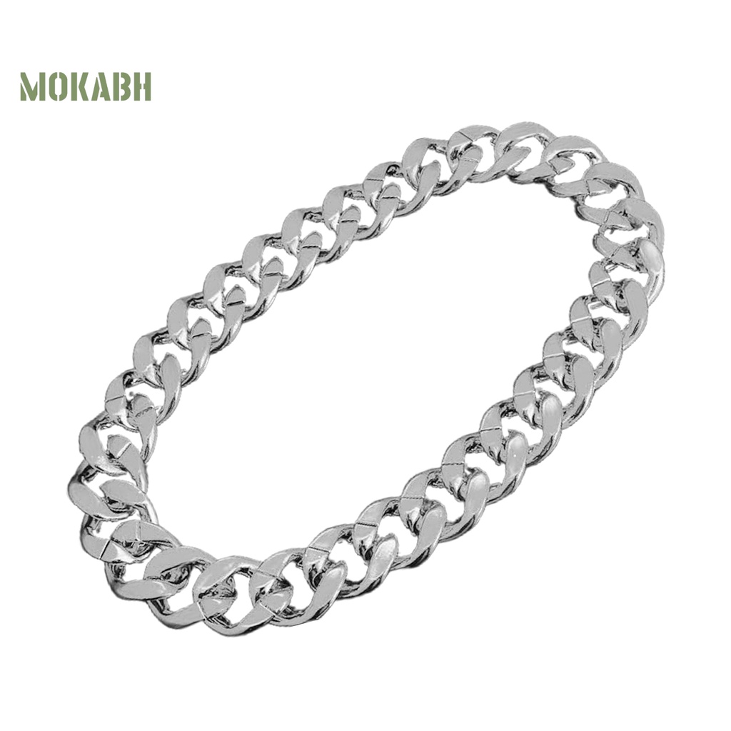 Vòng Cổ Choker Bản Lớn Bằng Nhựa Resin Phong Cách Hip Hop Cho Nam