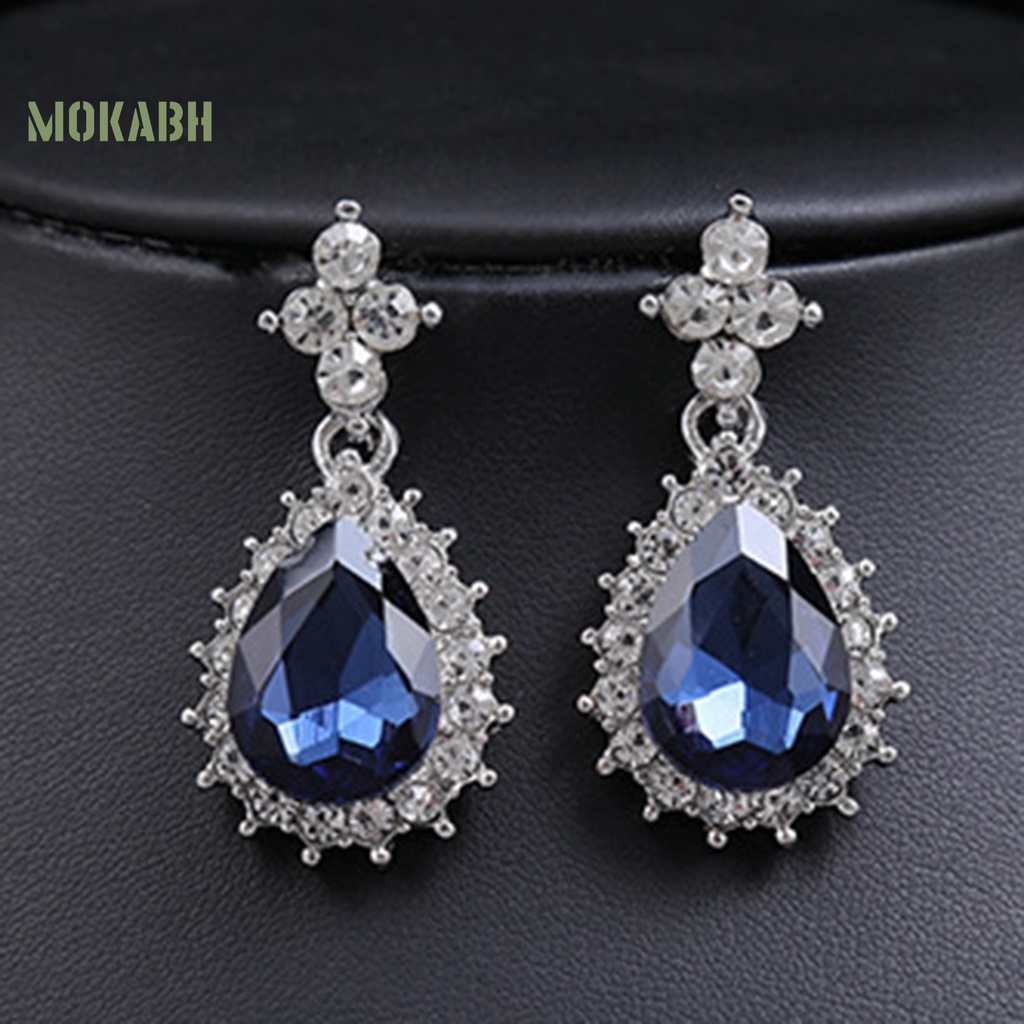 Set 2 Vòng cổ Và Bông Tai Đính Đá Sang Trọng Cho Nữ